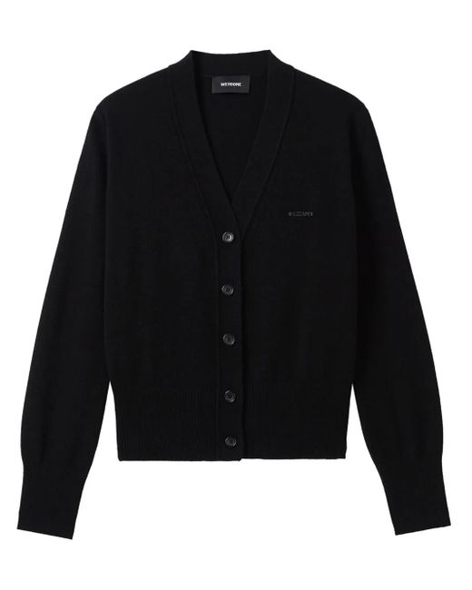 we11done Black V-Neck Cardigan