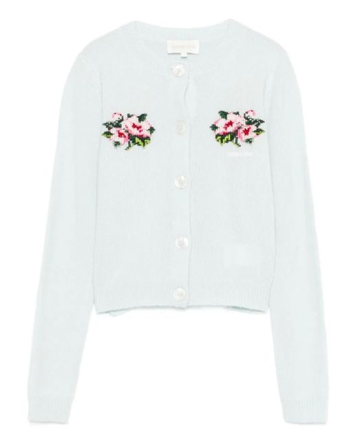ShuShu/Tong White Floral-Embroidered Cardigan