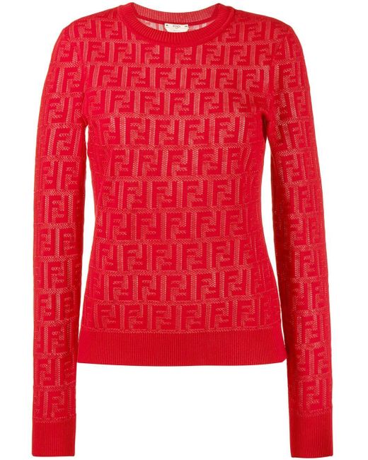 red fendi jumper