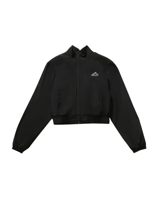 Alexander Wang Cropped Zip-up Jacket Black