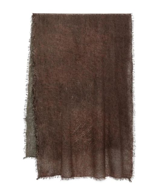 Faliero Sarti フレイド カシミアスカーフ Brown