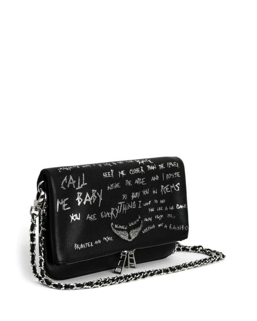 Zadig & Voltaire Black Rock Clutch Bag