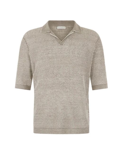 Ballantyne Gray Short-Sleeve Polo Shirt for men