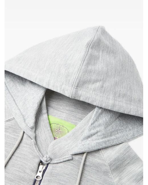Shanghai Tang Gray Logo-Detail Hoodie