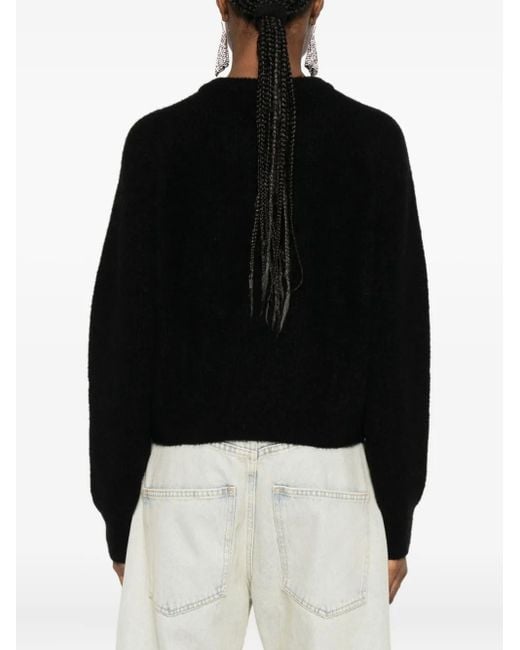 IRO Black Crew-Neck Cardigan