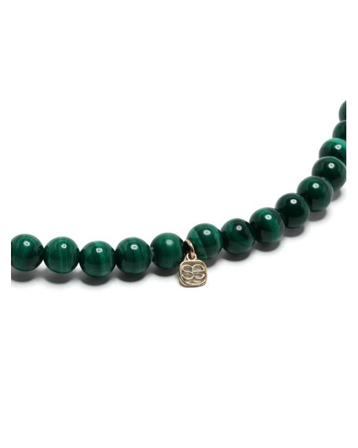 Sydney Evan Metallic 14Kt Malachite And Diamond Beaded Necklace for men