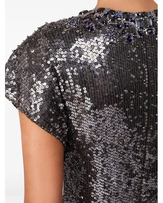 Jenny Packham Gray Odisha Abendkleid Mit Pailletten