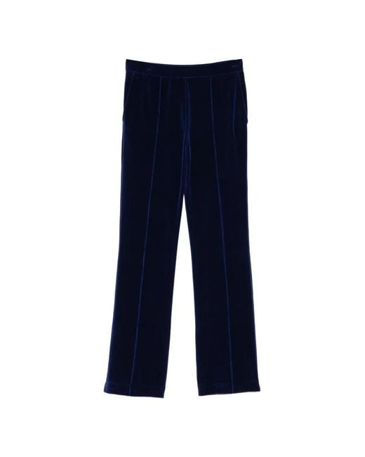Tom Ford Blue Velour Tonal Tf Embroidered Joggers