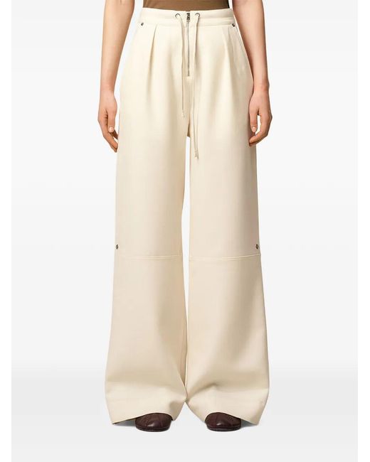 AMI Natural Wool Zipped Trousers