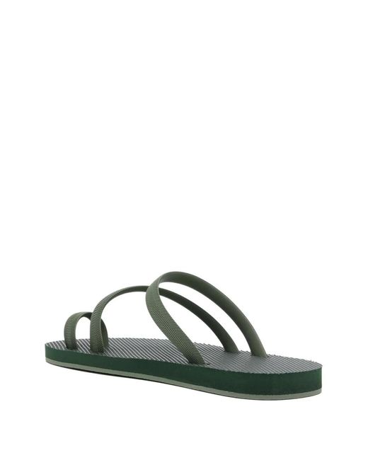Danward Green Toe-Strap Flat Sandals
