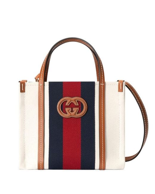 Gucci Red Mini Interlocking G Tote Bag