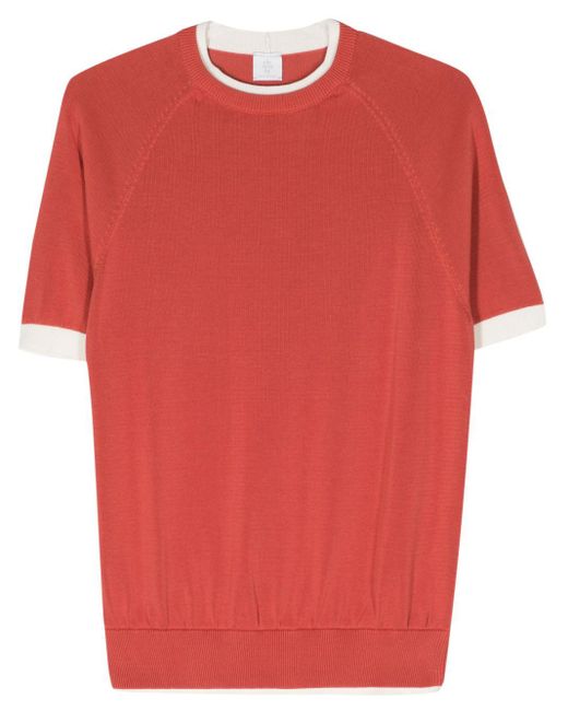 Eleventy Pullover im Layering-Look in Red für Herren
