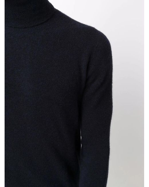 Roberto Collina Blue Roll-Neck Knitted Jumper for men