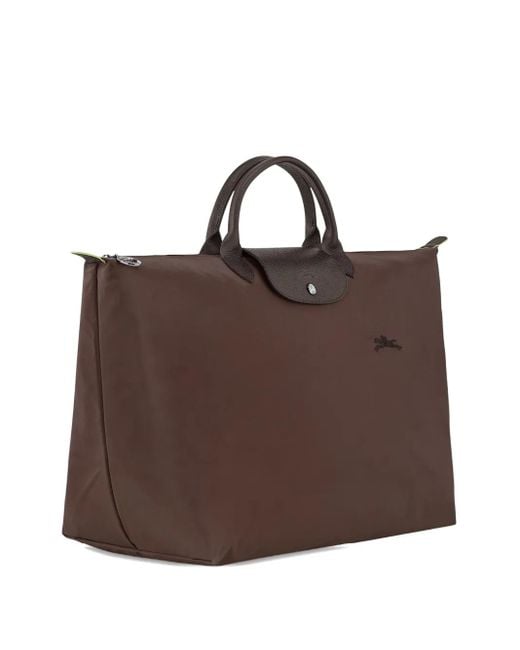 Longchamp Brown XL Le Pliage Green Tote Bag