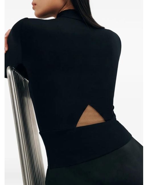 MARCELLA Blue Maru Mock-Neck Top