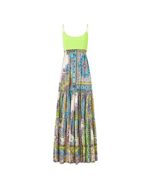Camilla Green Knit Bodice Maxi Dress
