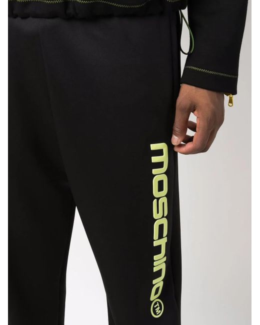 Moschino Black Elasticated Track Pants for men
