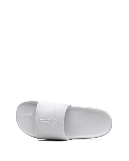 Nike White Kobe Offcourt "Triple" Slides for men