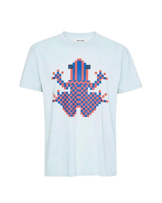 Henrik Vibskov White Cross Stitch T-Shirt for men
