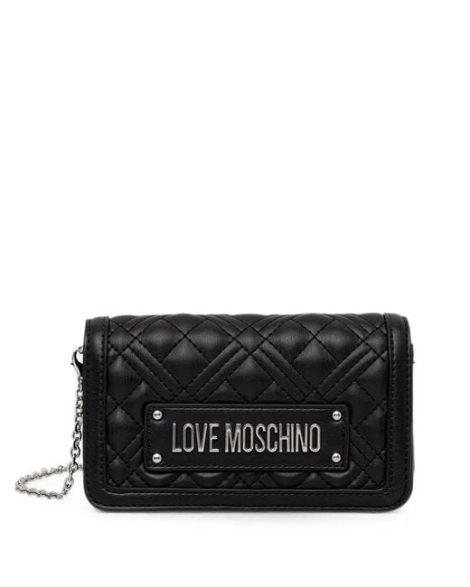 Love Moschino Black Quilted Cross Body Bag