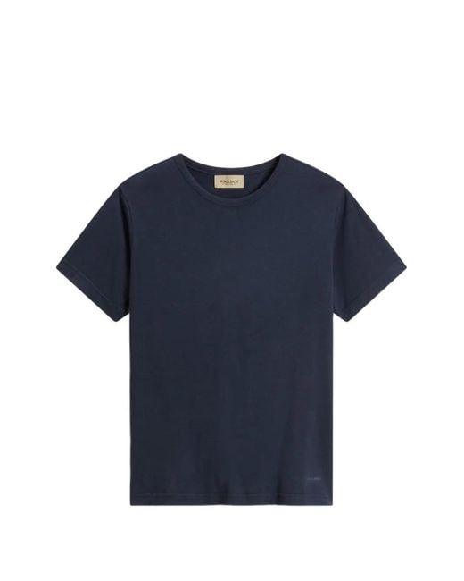 Woolrich Blue Crew Neck Logo T-Shirt