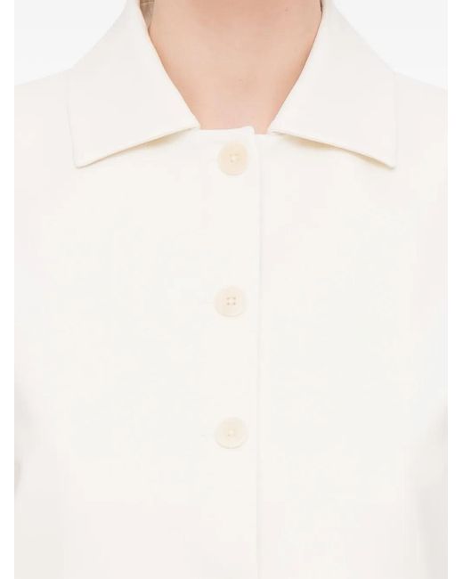 MEDEA White Cropped Short-Sleeve Jacket