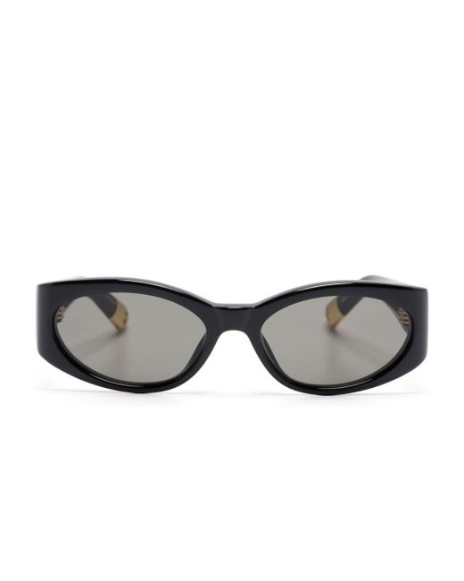 Occhiali da sole ovali Les lunettes Ovalo di Jacquemus in Gray