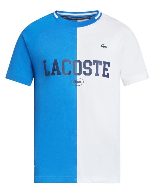 Lacoste Blue Two-tone Logo-print T-shirt for men