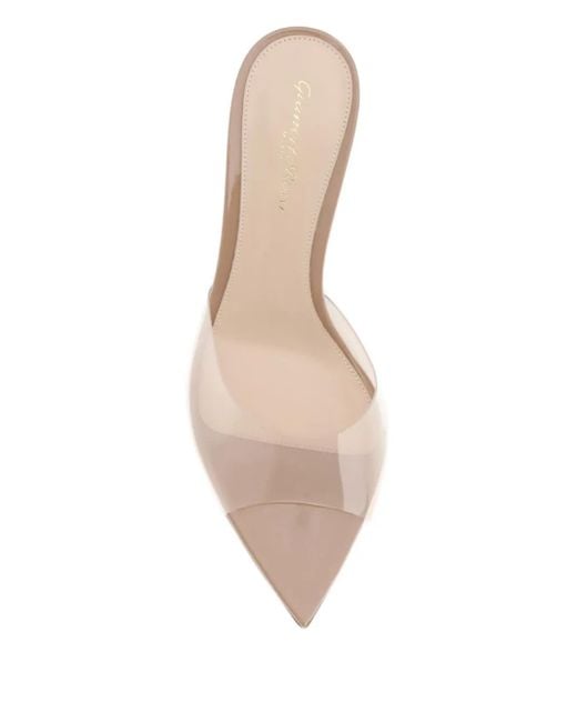 Gianvito Rossi Natural 55Mm Elle Pointed-Toe Heeled Sandals