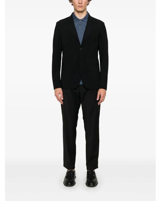 Eraldo Black Peak-Lapels Blazer for men