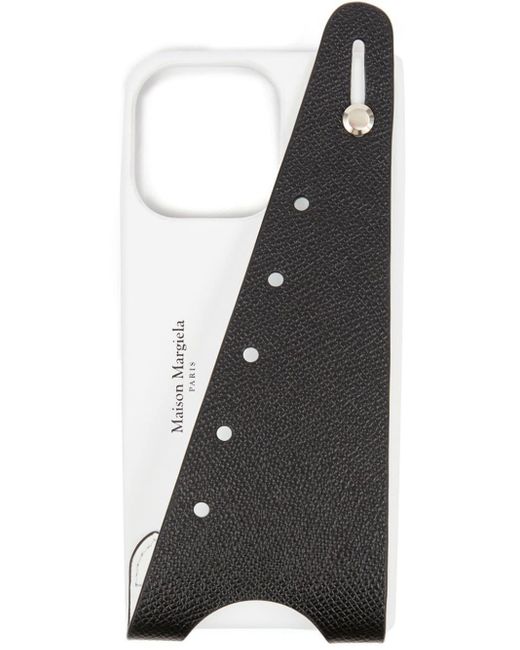 Maison Margiela Black Snatched-handle Iphone Pro Max Cover