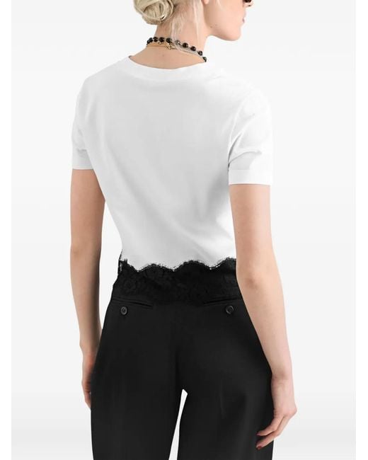 Dolce & Gabbana White Crew-Neck T-Shirt