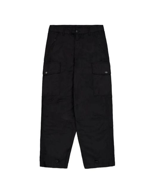 Alpha Industries Black Ripstop Cargo-Pockets Trousers for men