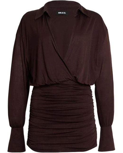 SER.O.YA Brown Myla Minikleid