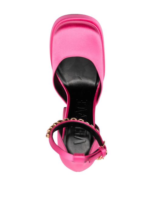 Versace Pink Medusa Aevitas Platform Pumps