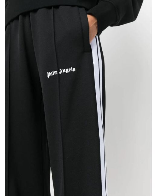 Palm Angels Black Logo-print Track Pants