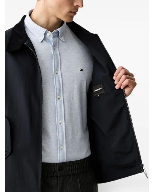Emporio Armani Black Blouson Jacket With High Collar And Angled Flap Pockets for men