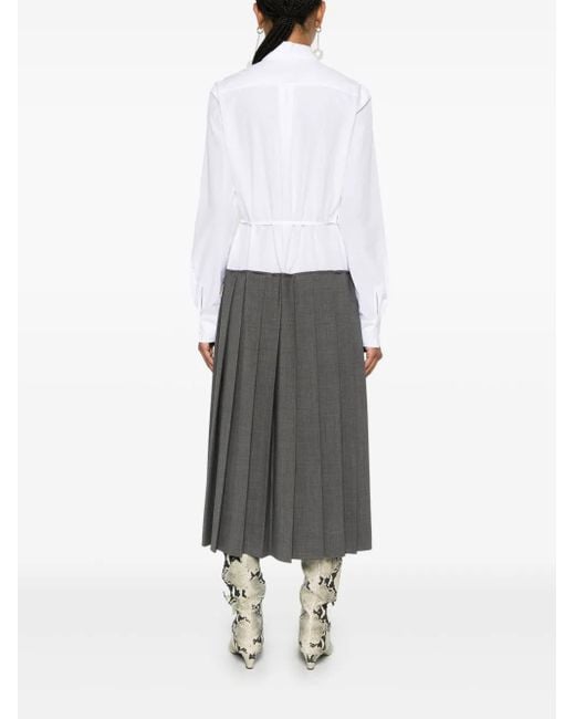 Fabiana Filippi White Shirt Midi Dress