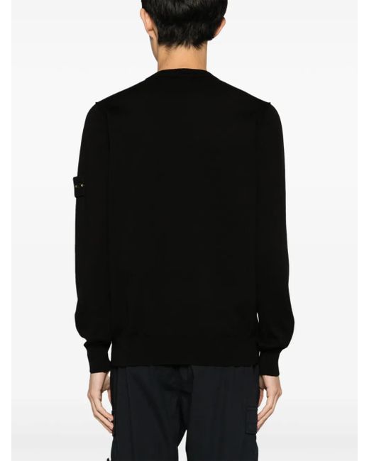メンズ Stone Island コンパスバッジ プルオーバー Black