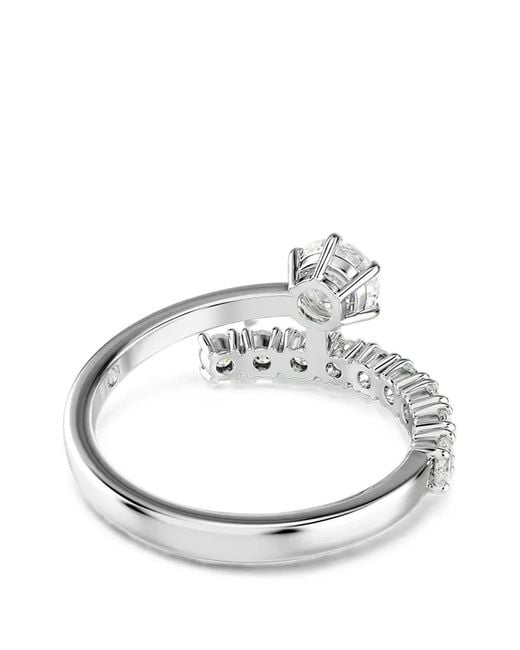 Swarovski White Crystal-Embellished Wrap Ring