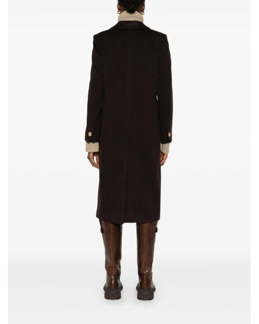 Tagliatore Black Buttoned Coat