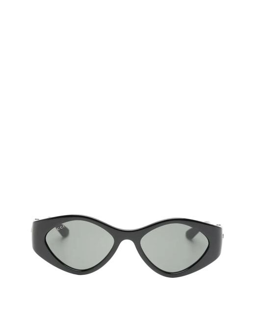 Gucci Gray Interlocking G Cat-Eye Sunglasses