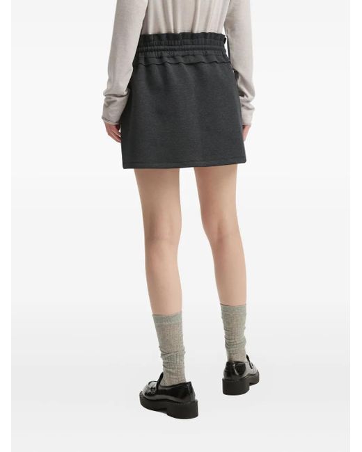 B+ AB Mini-Rok Met Elastische Taille in het Black