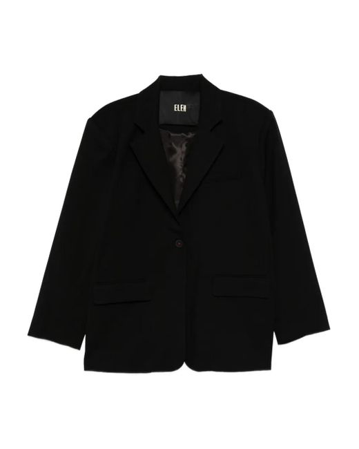 ELEH Black Single-Breasted Cotton Jacket