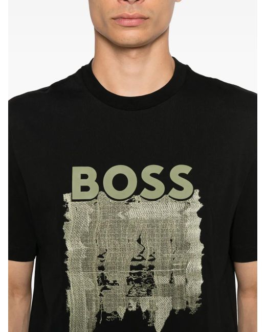 メンズ Boss グラフィック Tシャツ Black