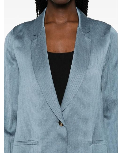 Marella Blue Single-Breasted Notched-Lapel Suit