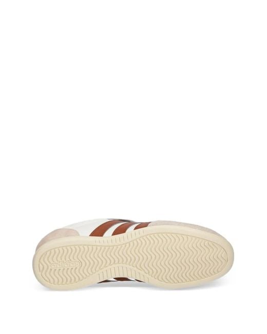 Adidas White Suede-Trimmed Panelled Sneakers