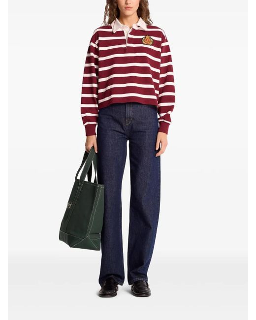 Sporty & Rich Red Ny Crest Sweatshirt