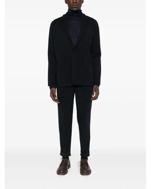 Roberto Collina Black Two-Button Patch-Pocket Blazer for men