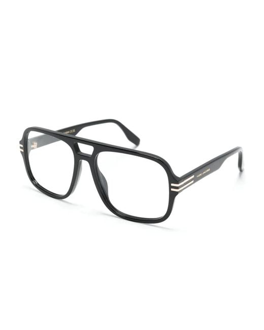 Marc Jacobs Black Pilot-Frame Glasses for men